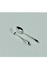 Kinderbestek, tweedelig in 925 zilver, 138 mm lang