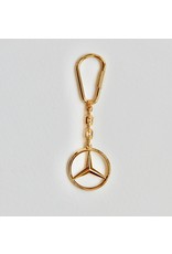 Sleutelhanger van Mercedes-Benz in 14 krt. geelgoud, 93 mm lang