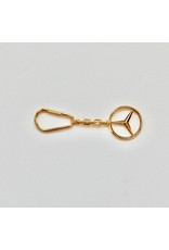 Sleutelhanger van Mercedes-Benz in 14 krt. geelgoud, 93 mm lang
