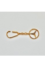 Sleutelhanger van Mercedes-Benz in 14 krt. geelgoud, 93 mm lang