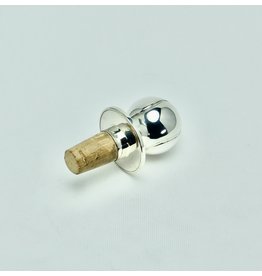 Flessendop in zilver met een tennisbal, 80 mm lang