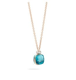 Pomellato Pomellato Nudo collier met London blue topaas en diamant