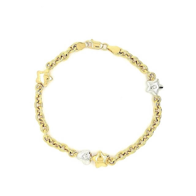 Private Label CvdK Private label CvdK armband in 18 krt. geel- en witgoud met diamanten