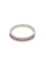 Private Label CvdK Private Label CvdK ring in 14 krt. witgoud met saffieren