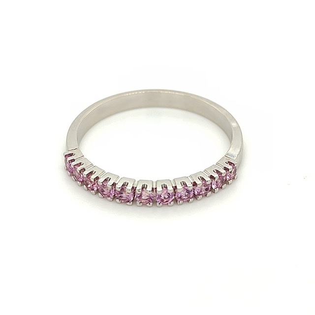 Private Label CvdK Private Label CvdK ring in 14 krt. witgoud met saffieren