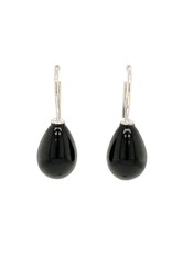 Private Label CvdK Private Label CvdK oorhangers in 14 krt. witgoud met onyx