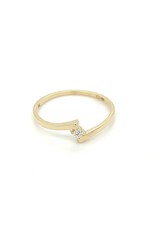 Private Label CvdK Private Label CvdK ring in 14 krt. geelgoud met diamant