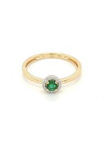 Private Label CvdK Private Label CvdK ring in 14 krt. geelgoud met smaragd en diamanten