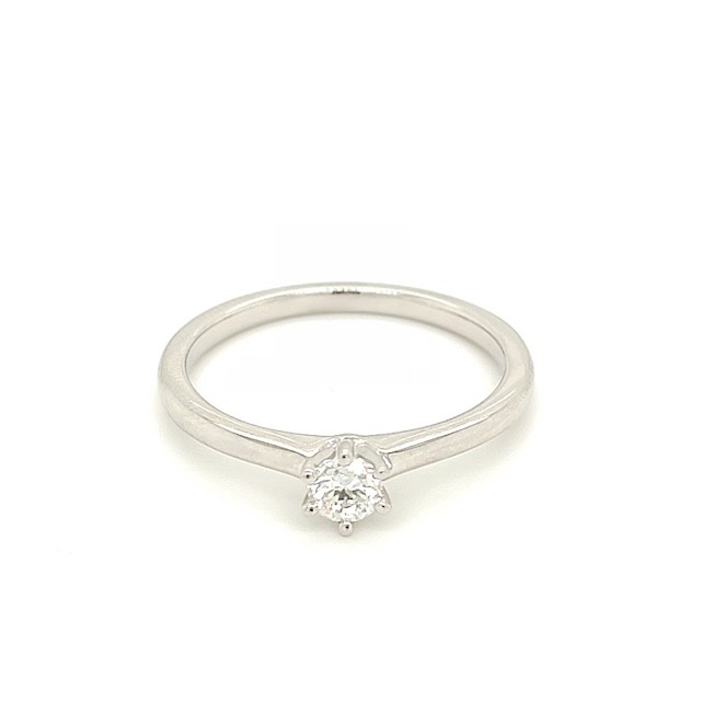 Private Label CvdK Private Label CvdK ring in 14 krt. witgoud met diamant