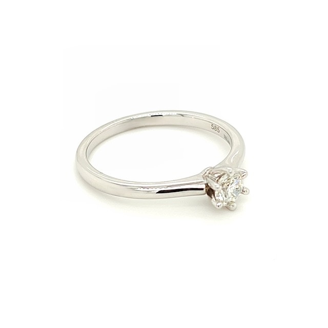 Private Label CvdK Private Label CvdK ring in 14 krt. witgoud met diamant