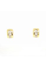 Private Label CvdK Private Label CvdK oorstekers in 18 krt. geelgoud met diamant