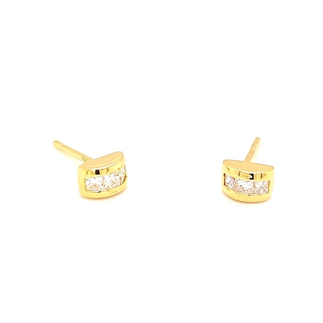 Private Label CvdK Private Label CvdK oorstekers in 18 krt. geelgoud met diamant