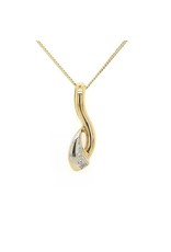 Private Label CvdK Private label CvdK collier in 14 krt. geelgoud met diamant