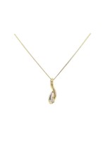 Private Label CvdK Private label CvdK collier in 14 krt. geelgoud met diamant