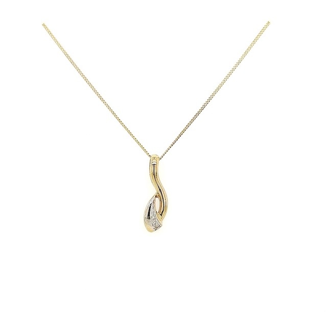 Private Label CvdK Private label CvdK collier in 14 krt. geelgoud met diamant