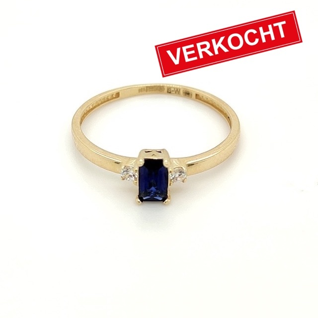 Private Label CvdK Private Label CvdK ring in 14 krt. geelgoud met zirkonia