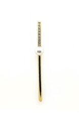 Private Label CvdK Private label CvdK broche in 18 krt. geelgoud met parel en diamant