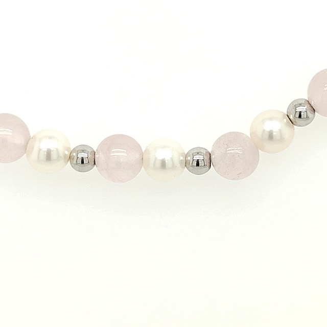 Private Label CvdK Private label CvdK parel armband met 14 krt. witgoud
