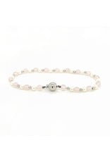 Private Label CvdK Private label CvdK parel armband met 14 krt. witgoud