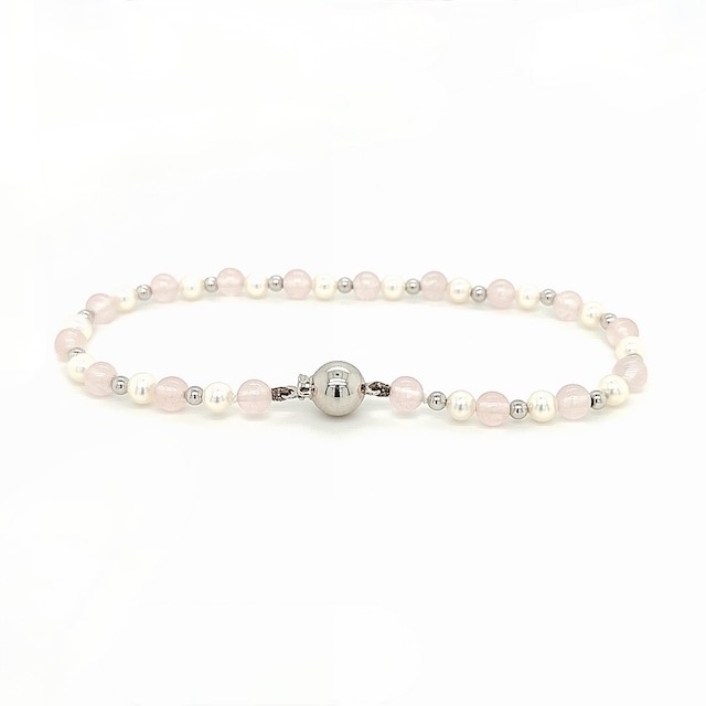 Private Label CvdK Private label CvdK parel armband met 14 krt. witgoud