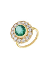 Private Label CvdK Private Label CvdK ring in 18 krt. geelgoud met smaragd en diamant