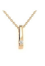 Private Label CvdK Private label CvdK hanger in 14 krt. roségoud met diamant