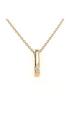 Private Label CvdK Private label CvdK hanger in 14 krt. roségoud met diamant