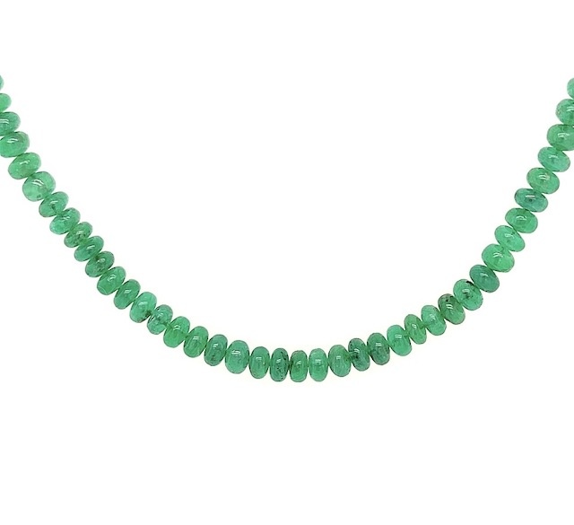 Private Label CvdK Private Label CvdK smaragd collier met 14 krt. geelgoud