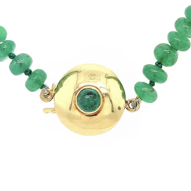 Private Label CvdK Private Label CvdK smaragd collier met 14 krt. geelgoud