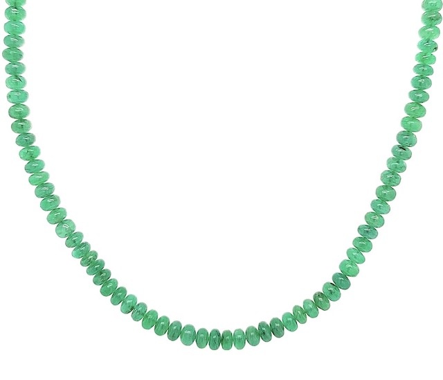 Private Label CvdK Private Label CvdK smaragd collier met 14 krt. geelgoud