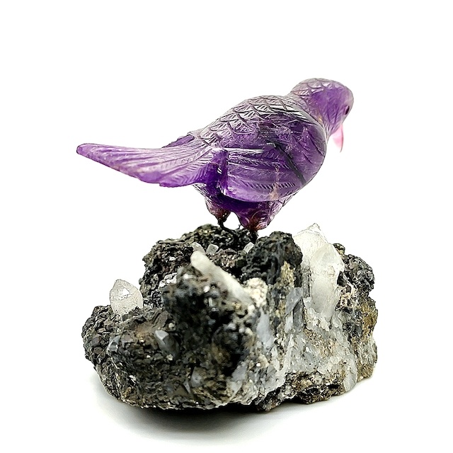 Vogel van amethist, handgemaakt
