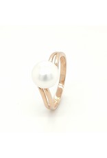 Private Label CvdK Private Label CvdK ring in 14 krt. roségoud met parel