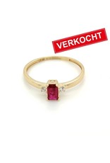 Private Label CvdK Private Label CvdK ring in 14 krt. geelgoud met zirkonia