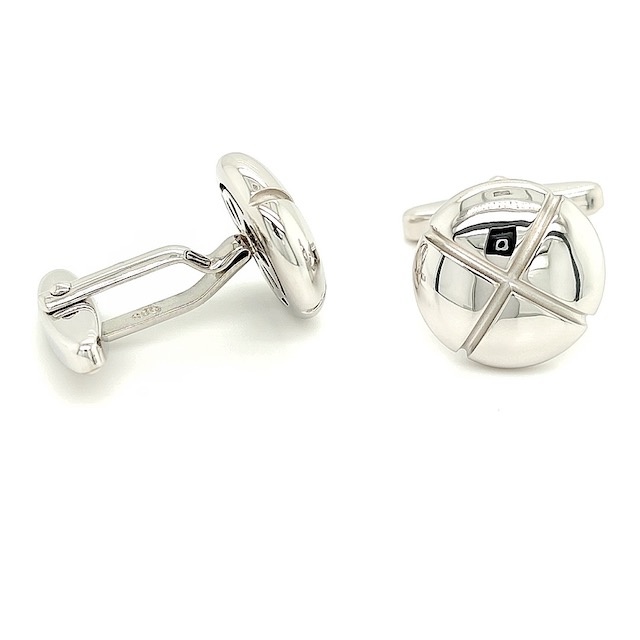 Private Label CvdK Manchetknopen in 14 krt. witgoud