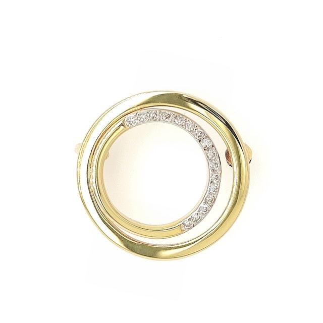Private Label CvdK Private label CvdK broche in 18 krt. geelgoud met diamant