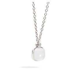 Pomellato Pomellato Nudo collier met melk kwarts en diamanten