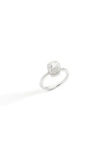 Pomellato Pomellato Nudo Petit Solitaire ring in 18 krt. witgoud met witte diamanten