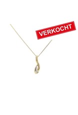 Private Label CvdK Private label CvdK collier in 14 krt. geelgoud met diamant