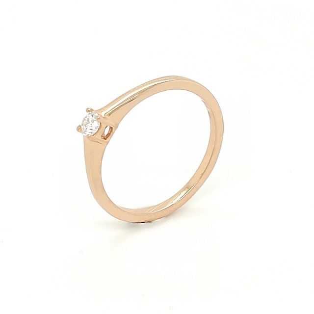 Private Label CvdK Private Label CvdK ring in 14 krt. roségoud met diamant