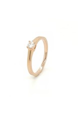 Private Label CvdK Private Label CvdK ring in 14 krt. roségoud met diamant