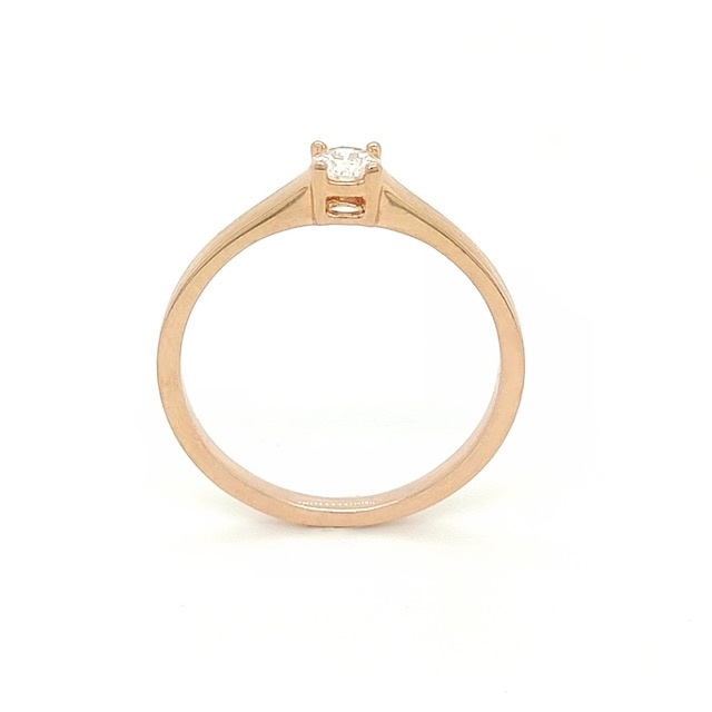 Private Label CvdK Private Label CvdK ring in 14 krt. roségoud met diamant