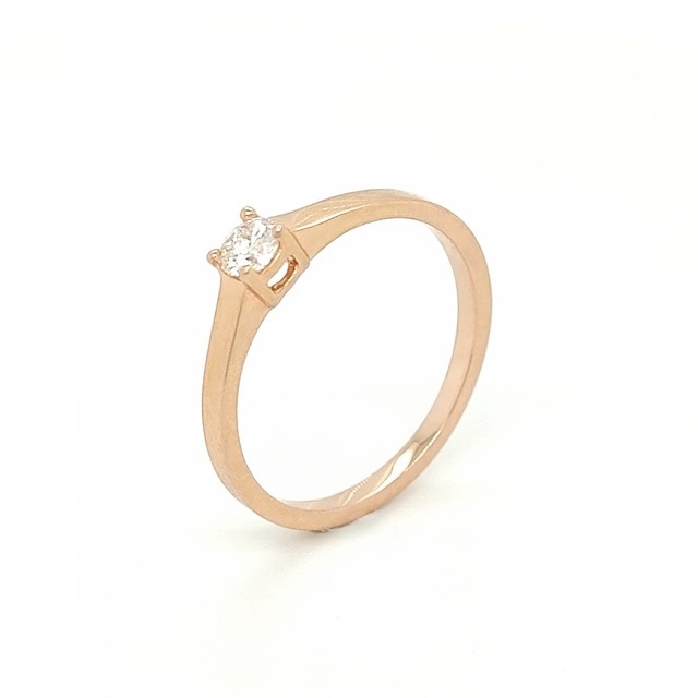 Private Label CvdK Private Label CvdK ring in 14 krt. roségoud met diamant