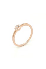 Private Label CvdK Private Label CvdK entourage ring in 14 krt. roségoud met diamant