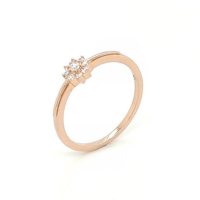 Private Label CvdK Private Label CvdK entourage ring in 14 krt. roségoud met diamant