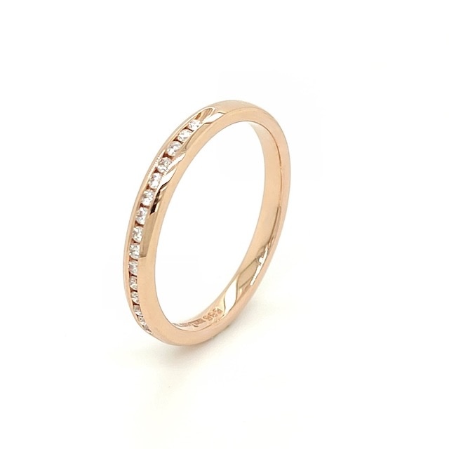 Private Label CvdK Private Label CvdK ring in 14 krt. roségoud met diamant