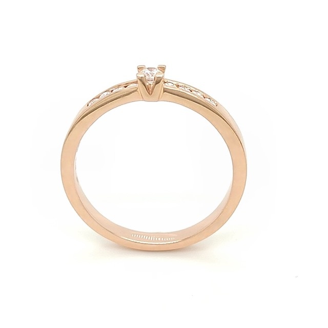 Private Label CvdK Private Label CvdK ring in 14 krt. roségoud met diamant