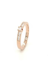 Private Label CvdK Private Label CvdK ring in 14 krt. roségoud met diamant