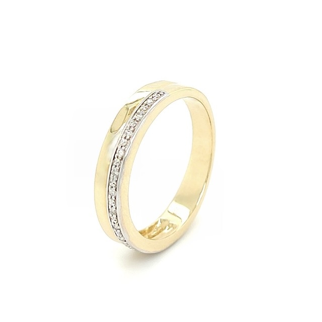 Private Label CvdK Private Label CvdK ring in 14 krt. geelgoud met diamant