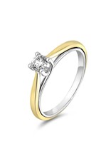 Private Label CvdK Private Label CvdK ring in 14 krt. wit- en geelgoud met diamant
