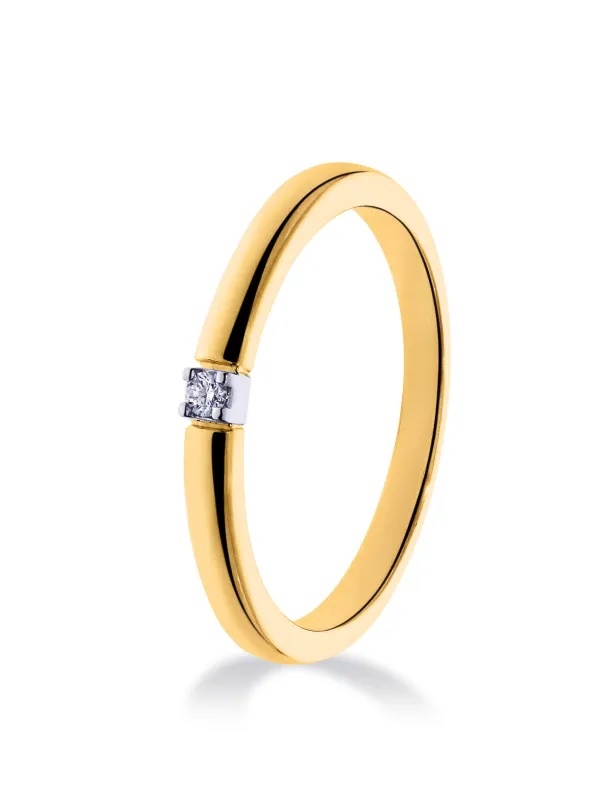 Private Label CvdK Private Label CvdK ring in 14 krt. geelgoud met diamant
